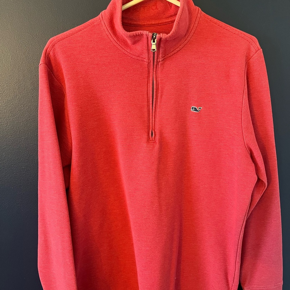 Men's Red Half-Zip Sweater